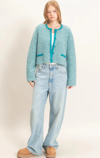 Pam Boucle Knit Cardigan