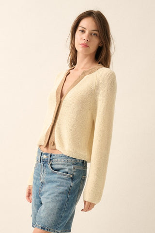 Jasmine Lightweight Contrast Cardigan