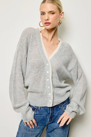 Alice Chiffon Trim Cardigan
