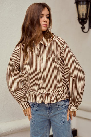 Cynthia Ruffled Hem Top