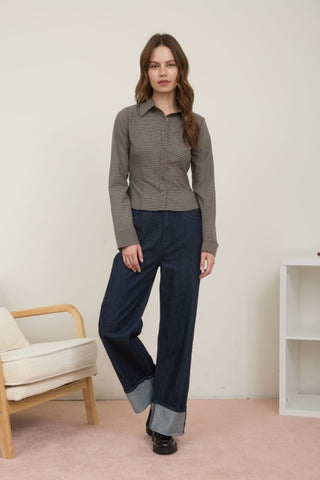 Judith Fitted Long Sleeve Button Down