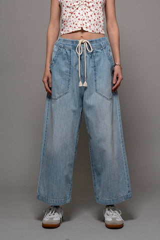 Jane Light Wash Wide Leg Jean