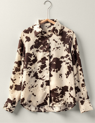 Dutton Cow Print Top