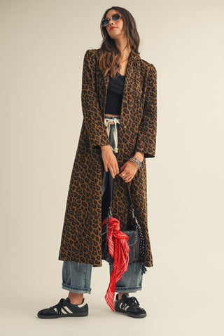Untamed Leopard Duster Jacket