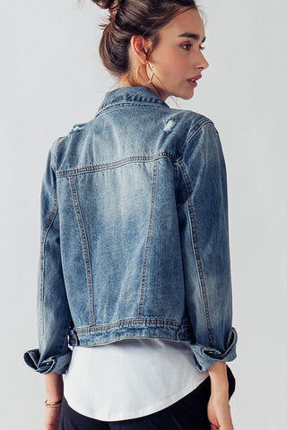 Joey Cropped Trucker Denim Jacket