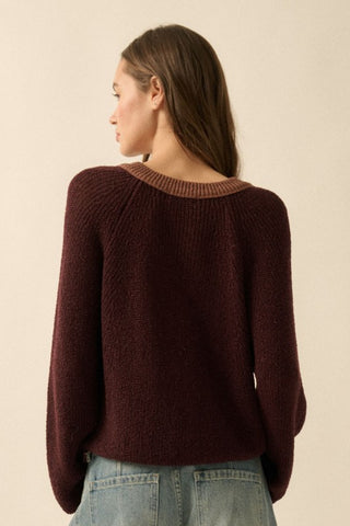 Jasmine Lightweight Contrast Cardigan
