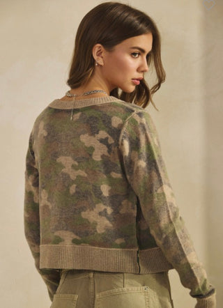 Adeline Camo Cardigan