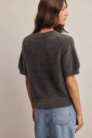 Ida Fuzzy V-neck Knit Sweater