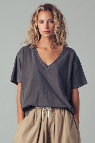 Vintage Washed V-Neck Tee