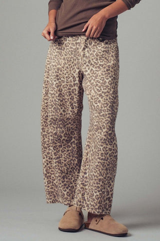 Shadows Leopard Barrel Jeans