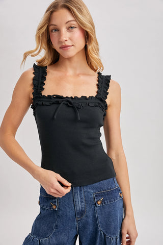 Carina Square Neck Ruffled Cami