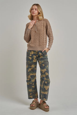 Monica Camouflage Cargo Pants