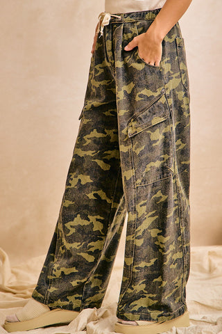 Camouflage Baggy Barrel Pants