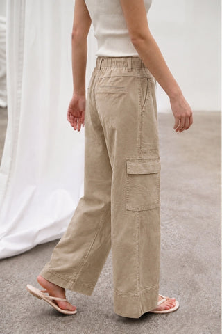Meva Utility Drawstring Wide Leg Cargo Pants