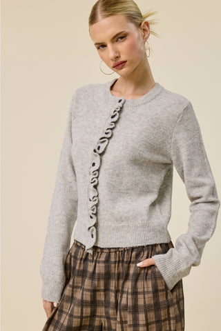 Amelia Ruffle Trim Cardigan