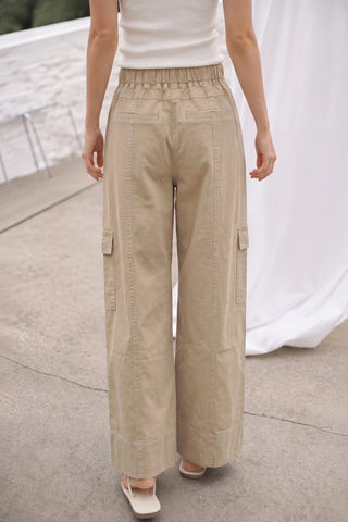 Meva Utility Drawstring Wide Leg Cargo Pants