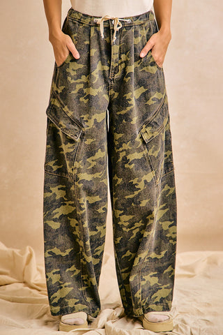 Camouflage Baggy Barrel Pants