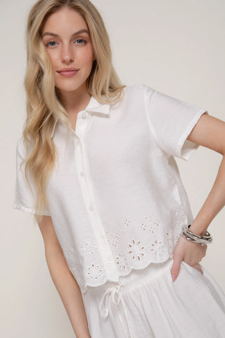 Renata Scallop Hem Top