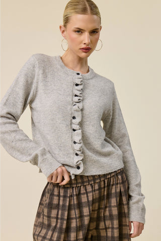 Amelia Ruffle Trim Cardigan