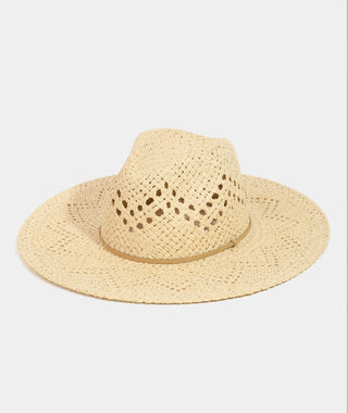 Straw Braided Fedora Hat