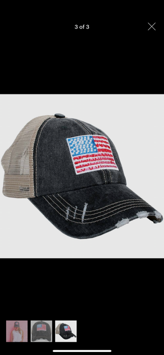 American Flag Women's Trucker Hat